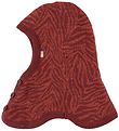 Joha Balaclava - Wool - 2-layer - Burgundy w. Pattern