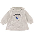 Emporio Armani Sweatkleid - Silver Cloud m. Adler