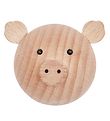 OYOY Wall Hook - 4.5x5.4x6 cm - Mini - Pig - Natural