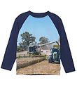 Minymo T-shirt - Marinbl Night m. Traktor