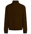 Grunt Peysa - Delfo Sweat Half Zip - Brown