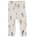 Joha Leggings - Bamboo - Grey w. Penguins