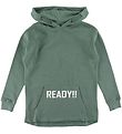 Add to Bag Kapuzenpullover - Dusty Green m. Print