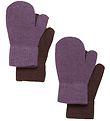 CeLaVi Fäustlinge - Wolle/Nylon - 2er-Pack - Mondlandschaft