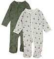 Pippi Baby Strampler - Schlafanzug - 2er-Pack - Deep Lichen Gree
