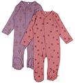 Pippi Baby Strampler - Schlafanzug - 2er-Pack - Dusty Rose