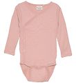 Minymo Wikkelromper l/s - Rib - Misty Rose