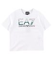 EA7 T-shirt - Vit m. Mrkgrn