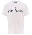 Stone Island T-Shirt - Weiß m. Logo