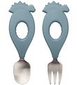 Liewood Baby cutlery set - Stanley - Dino/Whale Blue