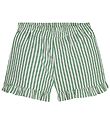 Tommy Hilfiger Shorts - Striped Ruffle Short - Spring Kalkstreif