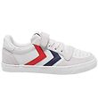 Hummel Skór - Slimmer Stadil Leather Low Jr. - Hvítur
