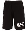 EA7 Sweat Shorts - Black w. White