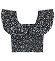 Designers Remix Topp - Sandrine - Black Flower Print