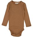 Wheat Romper l/s - Rib - Caramel