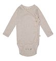 That's Mine Wrap Bodysuit - Becca - Rib - Light Brown Melange