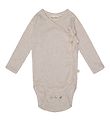 That's Mine Wrap Bodysuit - Becca - Rib - Light Brown Melange