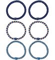 Bandeaux à Cheveux Elastiques Kknekki - 6 Pack - Mince - Bleu
