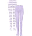 Melton Tights - 2-Pack - Cloud Lilac w. Stripes