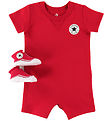 Converse Set - Sommerstrampler/Socken - Rot/Weiß