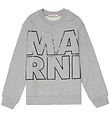 Marni Sweatshirt - Grau Meliert m. Schwarz