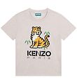 Kenzo T-Shirt - Grau Meliert m. Tiger