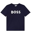 BOSS T-shirt - Marinbl m. Vit