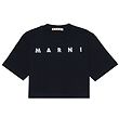 Marni T-shirt - Cropped - Black w. Sequins