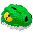 Crazy Safety Bicycle Helmet w. Light - Crocodile - Green