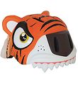 Crazy Safety Bicycle Helmet w. Light - Tiger - Orange