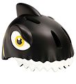 Crazy Safety Bicycle Helmet w. Light - Shark - Black