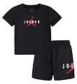 Jordan T-Shirt/Sweatshorts - Schwarz m. Logo