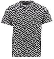 Versace T-Shirt - La Greca - Grau Meliert/Schwarz