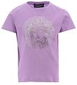 T-Shirt Versace - Strass Medusa - Bébé Violet av. Cristaux
