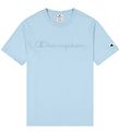 Champion Fashion Stuttermabolur - Crewneck - Ljósblár