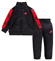 Nike Träningsset - Cardigan/Byxor - Svart m. Röd
