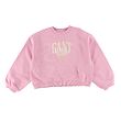 GANT Sweatshirt - C-Neck - Beskuren - Milky Rosa