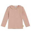 Hust and Claire Blouse - Rib - Adeleine - Desert Rood m. Ruche