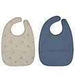 OYOY Bib - 2-Pack - Dino - Blue/Clay