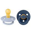 BIBS Colour Pacifiers - 2-Pack - Size 1 - Round - Dusty Blue/Ste