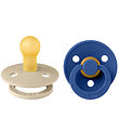 BIBS Colour Pacifiers - 2-Pack - Size 1 - Round - Vanilla/Cornfl