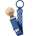 Bibs Dummy Clip - Wicker - Cornflower/Dusty Blue