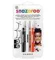 Snazaroo Ansiktsfärg - Penselfärg - 3 st. - Svart/Vit/Röd