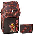 LEGO® Ninjago School Bag Set - Black/Red