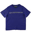 Emporio Armani T-Shirt - Blu Faro m. Schwarz