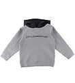 Emporio Armani Kapuzenpullover - Grau Meliert m. Navy