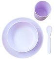 Fabelab Dinner Set - Bioplastic - 4 Parts - Lilac