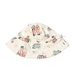 Joha Sun Hat - Wool - White w. Print