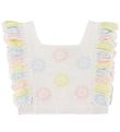Stella McCartney Kids Top - Bijgesneden - Wit/Pastel m. Bloemen