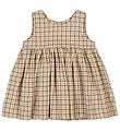 Wheat Dress - Pinafore Wrinkles - Golden Dove Check